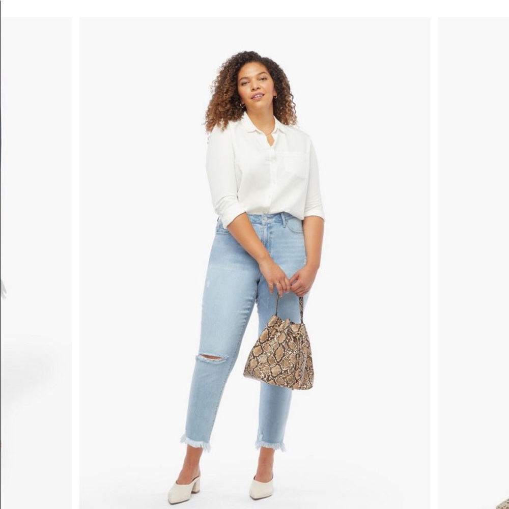 High-waisted vintage straight jeans